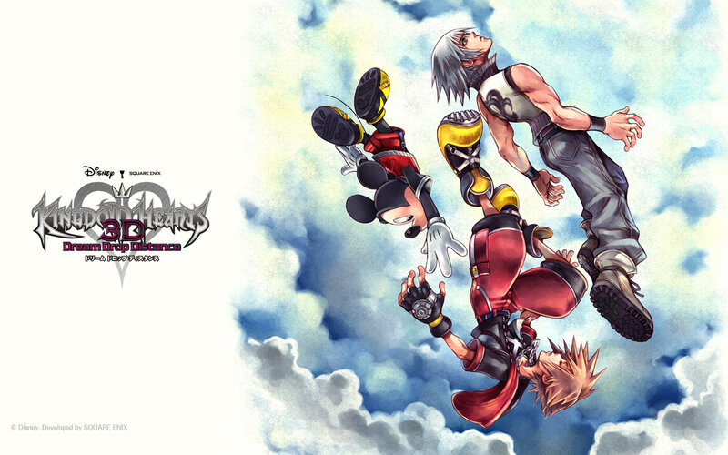 Characters Falling Through Sky — Blue, Dramatic