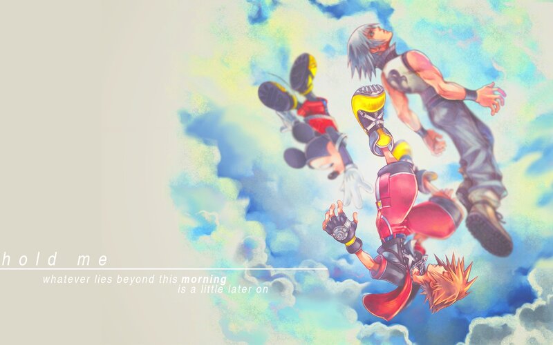 Characters Falling Through Sky — Blue, Dreamy
