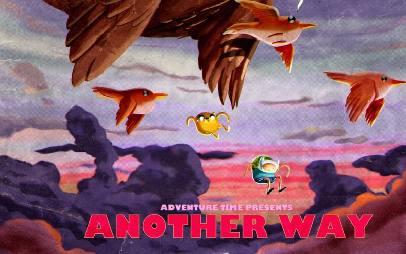 Characters Flying over Rocks