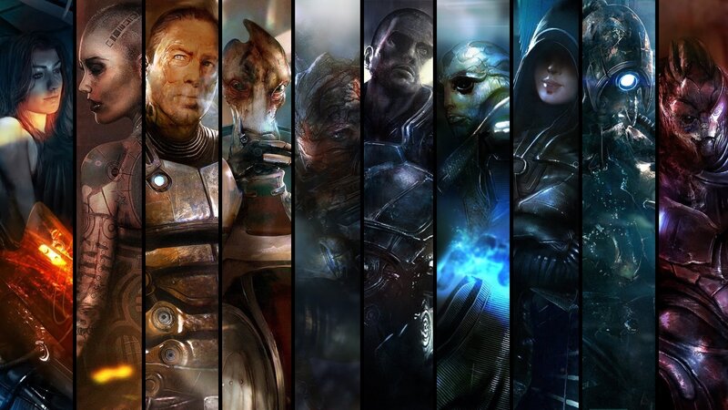 Characters from a Sci-fi Game — Black, Dramatic, Digital Art