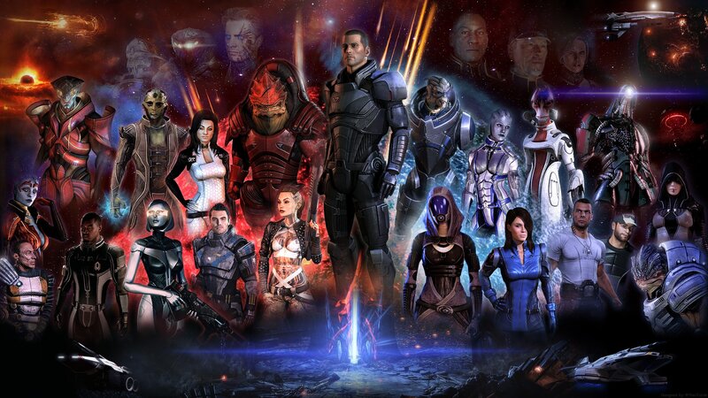 Characters from a Sci-fi Game — Black, Dramatic, Night