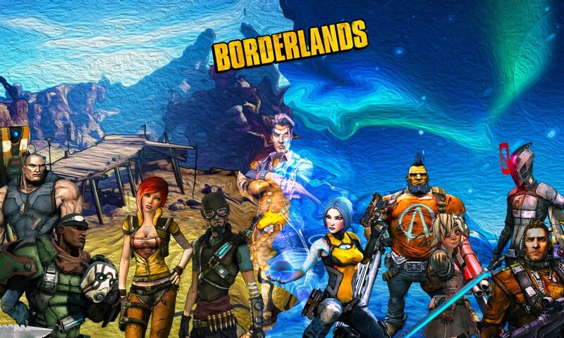 Characters from a Video Game — Blue, Dramatic, Digital Art, Video Game Characters, Sci-fi Weapons