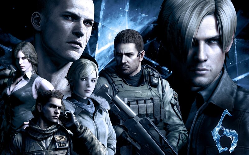 Characters from a Video Game — Blue, Dramatic, Night, Digital Art, Gun