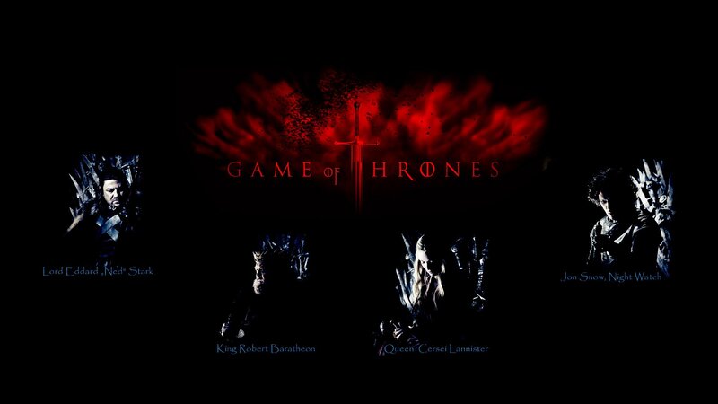 Characters from Game of Thrones — Black, Dramatic, Night