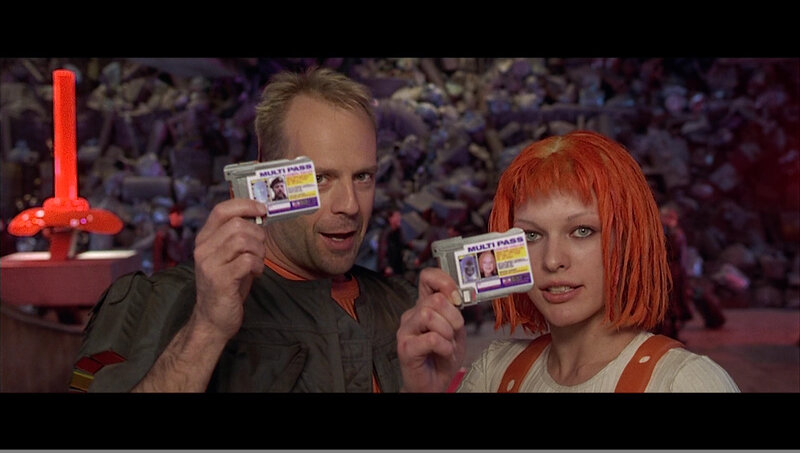 Characters holding multi-pass cards