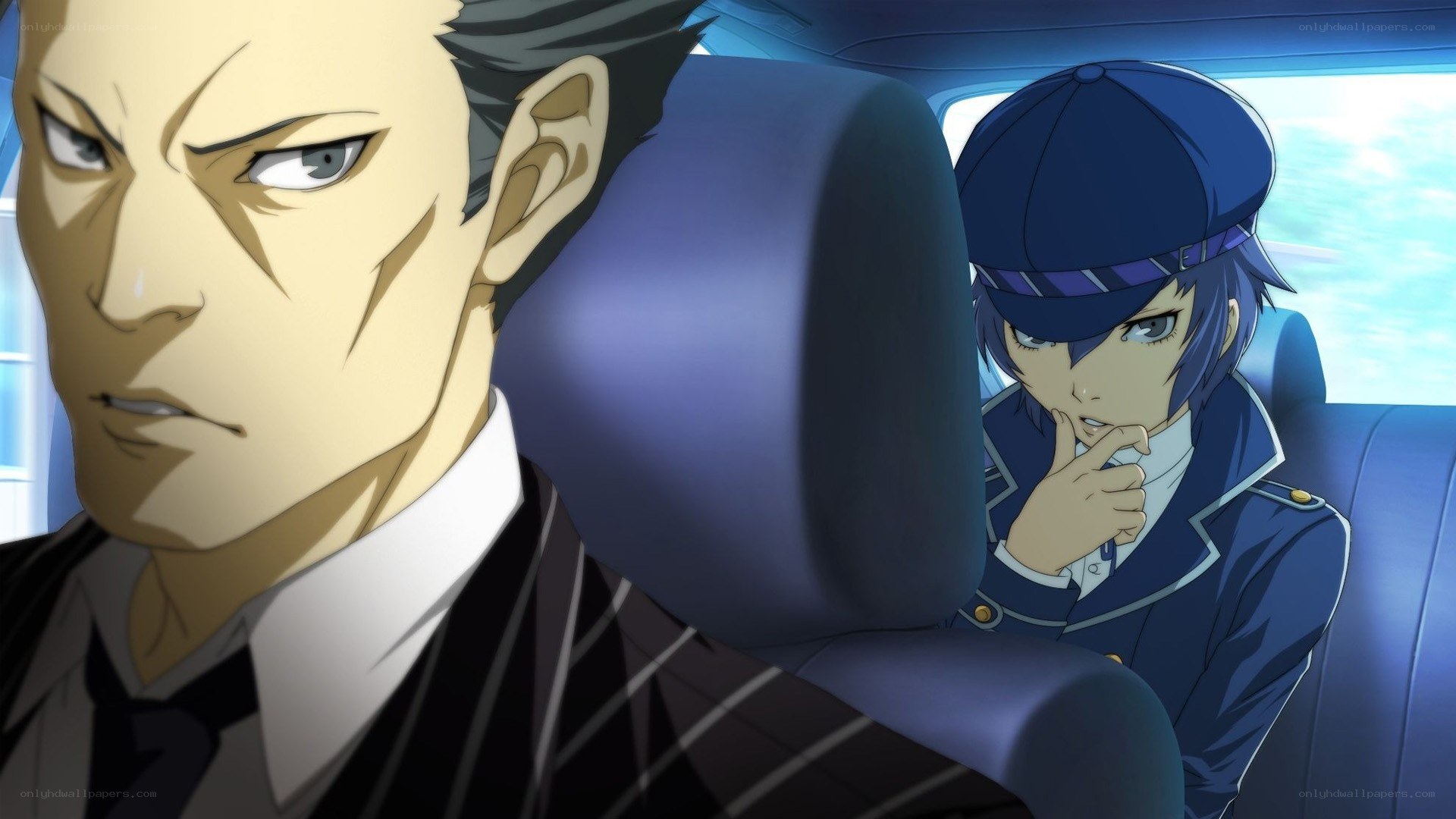 Characters in a car