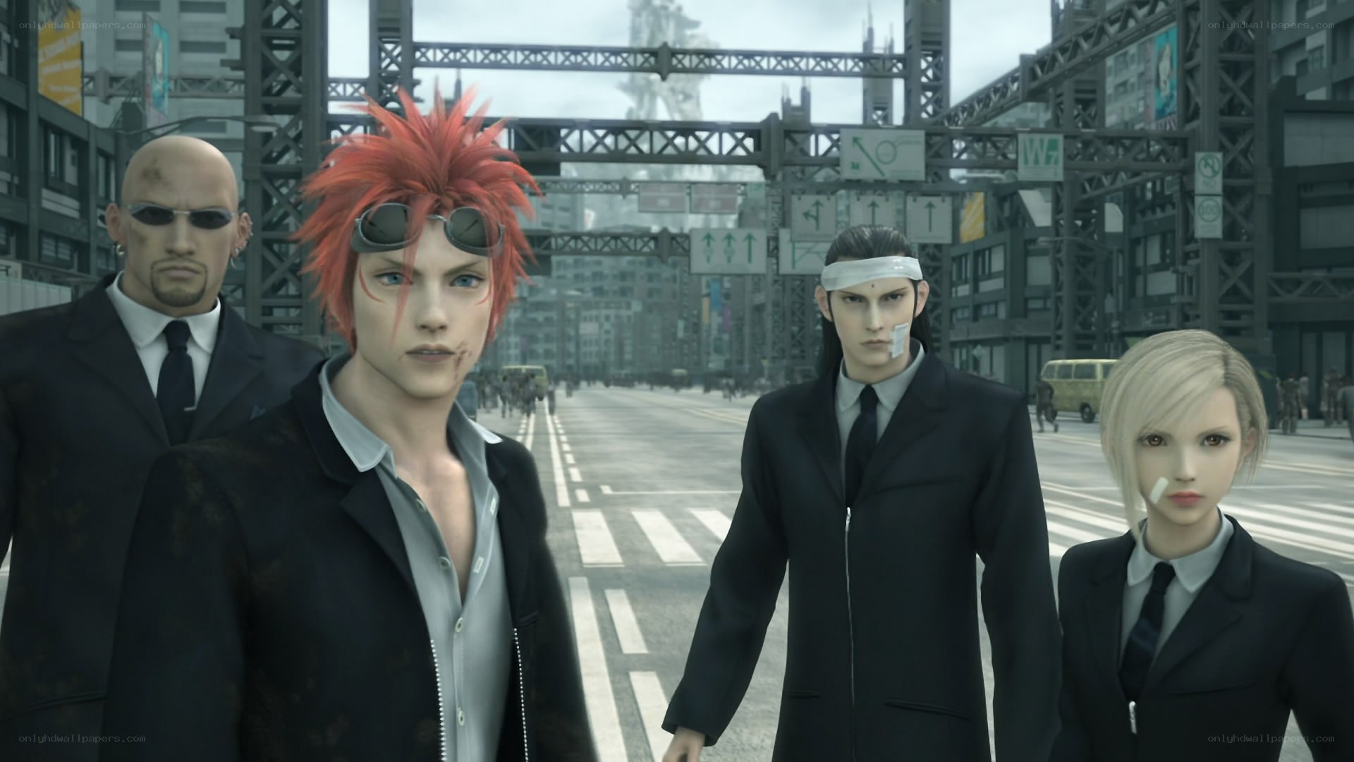 Characters in a city scene