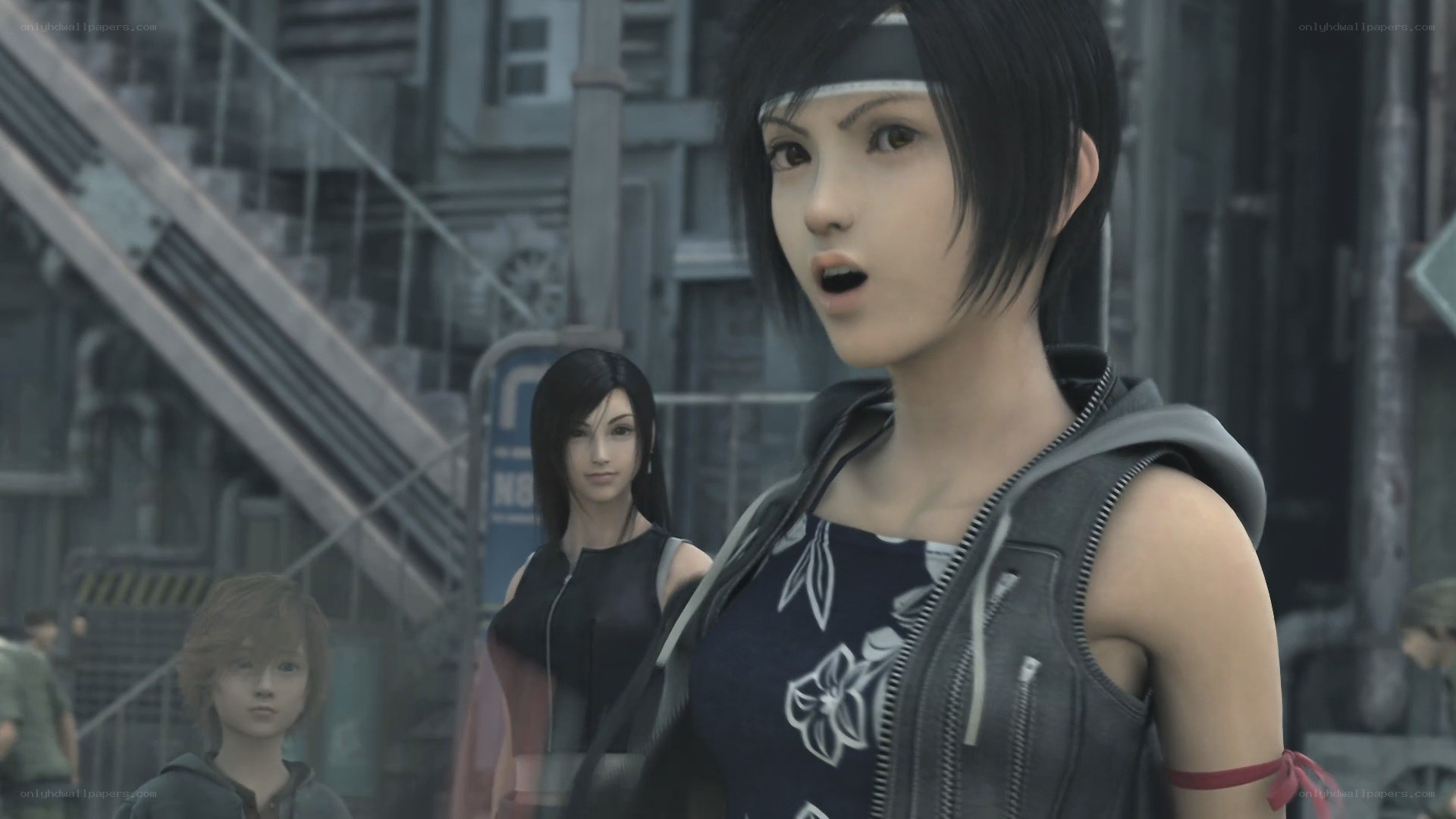 Characters in a city scene