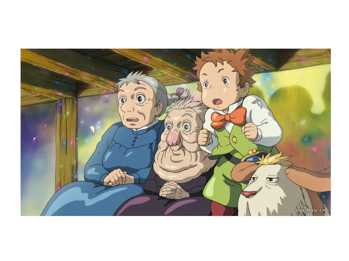 Characters in a colorful scene