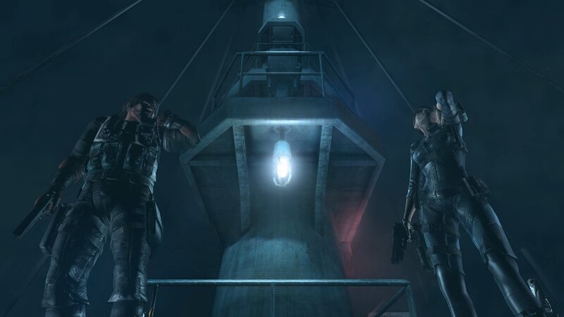 Characters in a dark industrial setting
