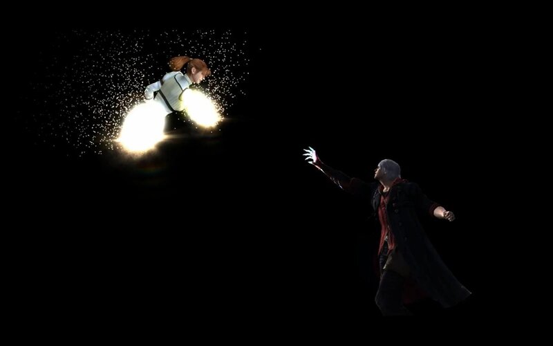 Characters in a dark scene