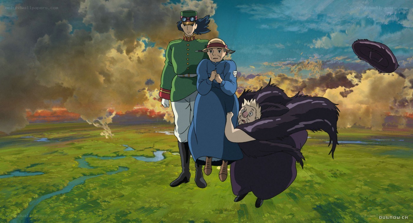 Characters in a dramatic field scene