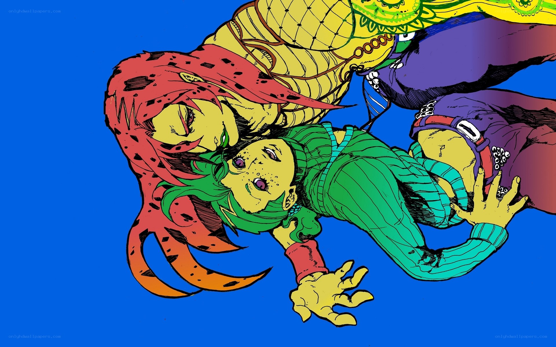 Characters in a dramatic scene