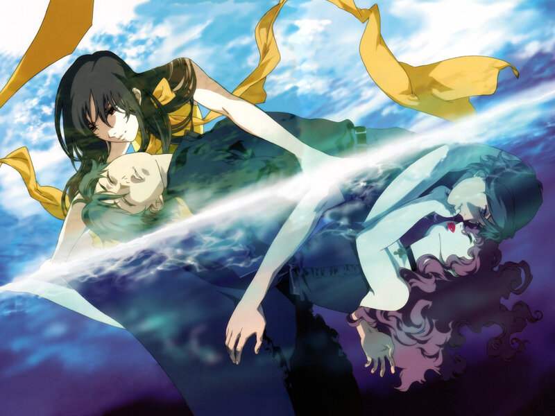 Characters in a dreamlike scene