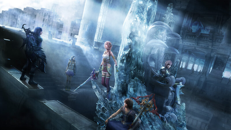 Characters in a Fantasy Scene — Blue, Dramatic