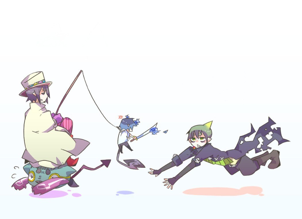 Characters in a fishing scene