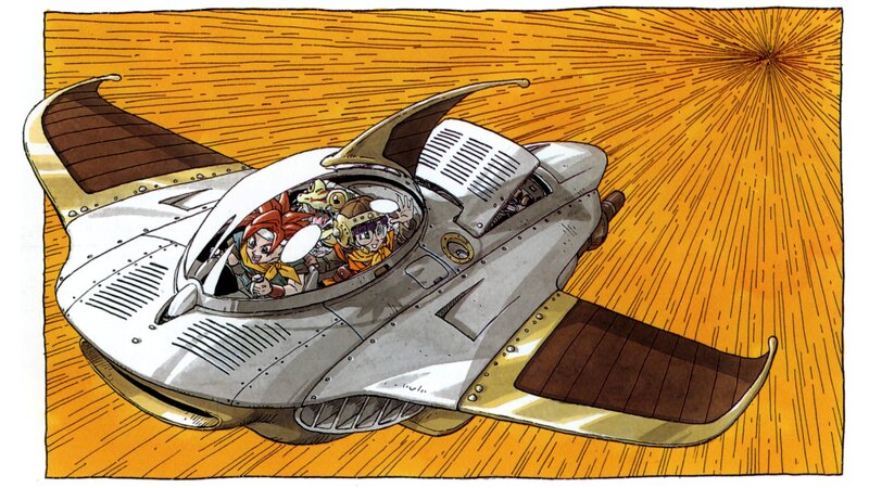 Characters in a Flying Vehicle
