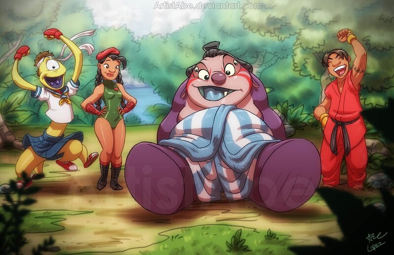Characters in a forest