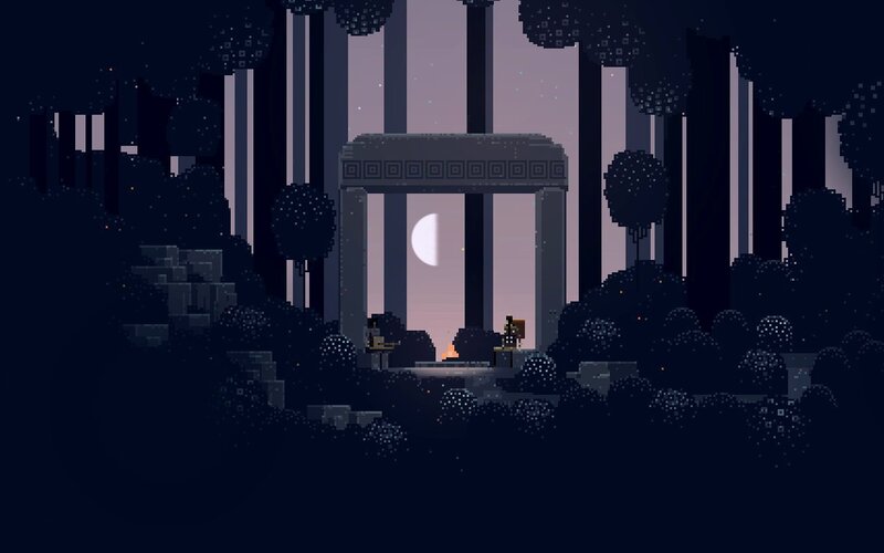 Characters in a Forest — Dark Blue