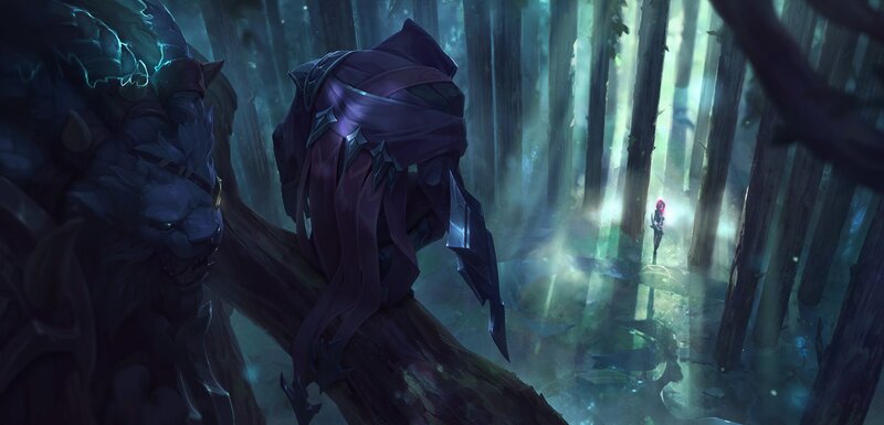 Characters in a Forest — Purple
