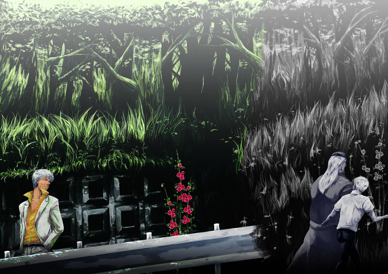 Characters in a forest scene