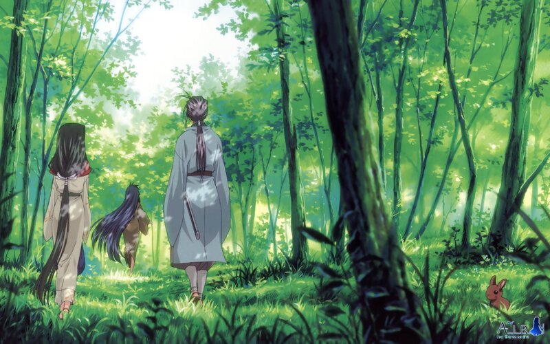 Characters in a forest
