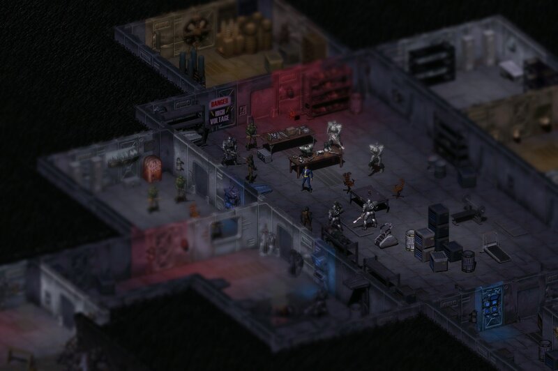 Characters in a Game Room — Gray