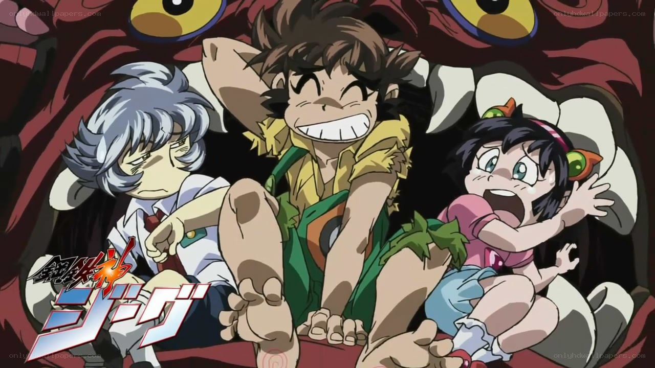 Characters in a monster's mouth