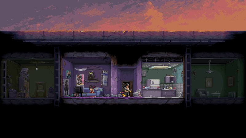 Characters in a Room — Purple, Dramatic