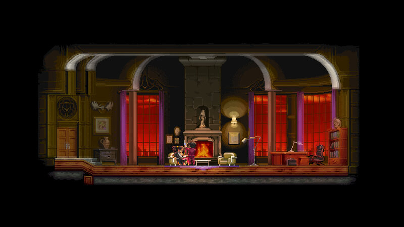 Characters in a Room — Red, Dramatic