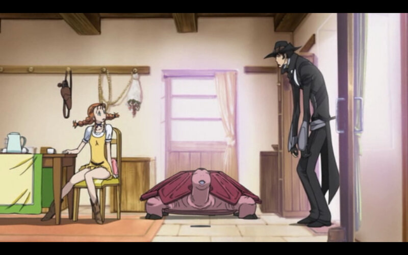 Characters in a rustic room