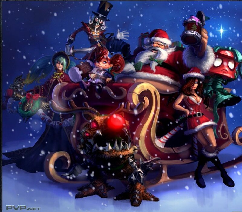 Characters in a Sleigh
