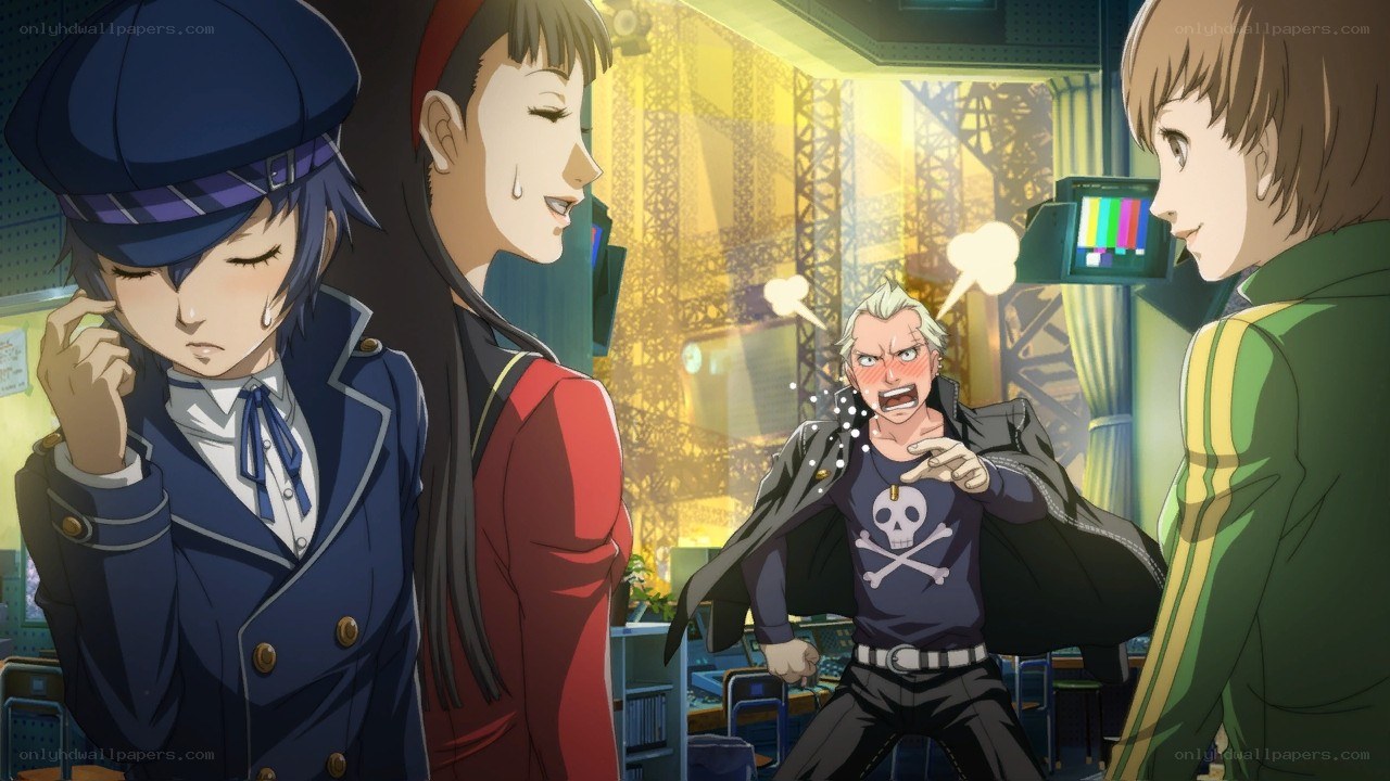 Characters in a tense discussion
