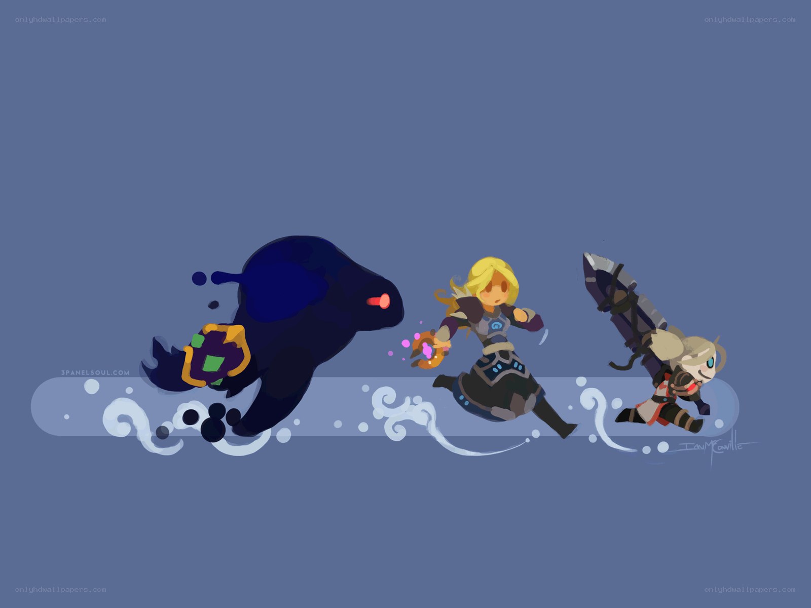 characters in action scene