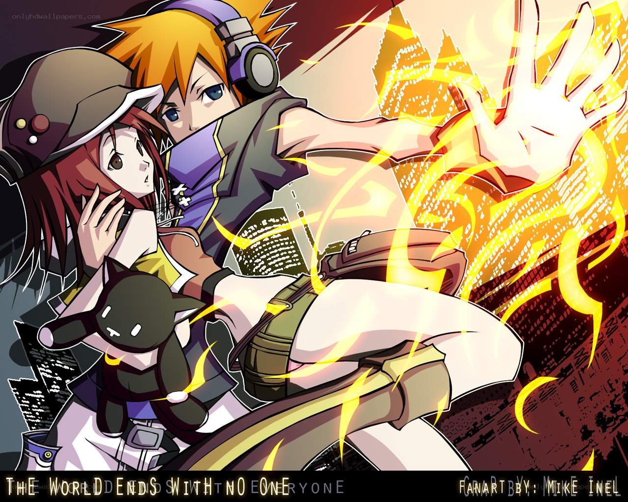 Characters in action scene