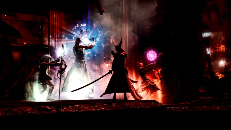 Characters in Battle — Black, Dramatic, Night