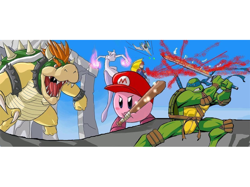 Characters in battle scene