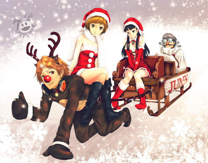 Characters in Christmas Costumes