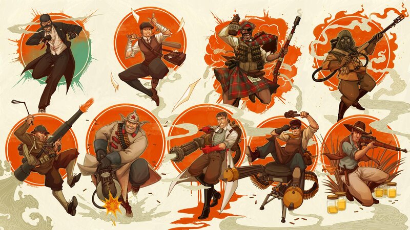 Characters in Combat Poses