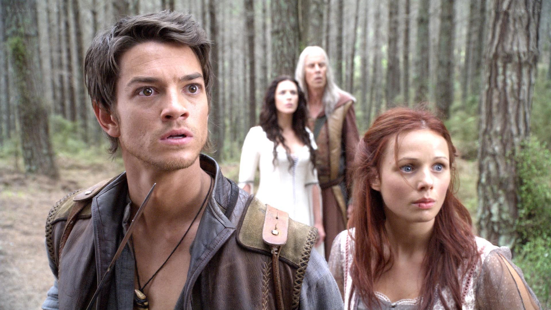 characters in forest scene