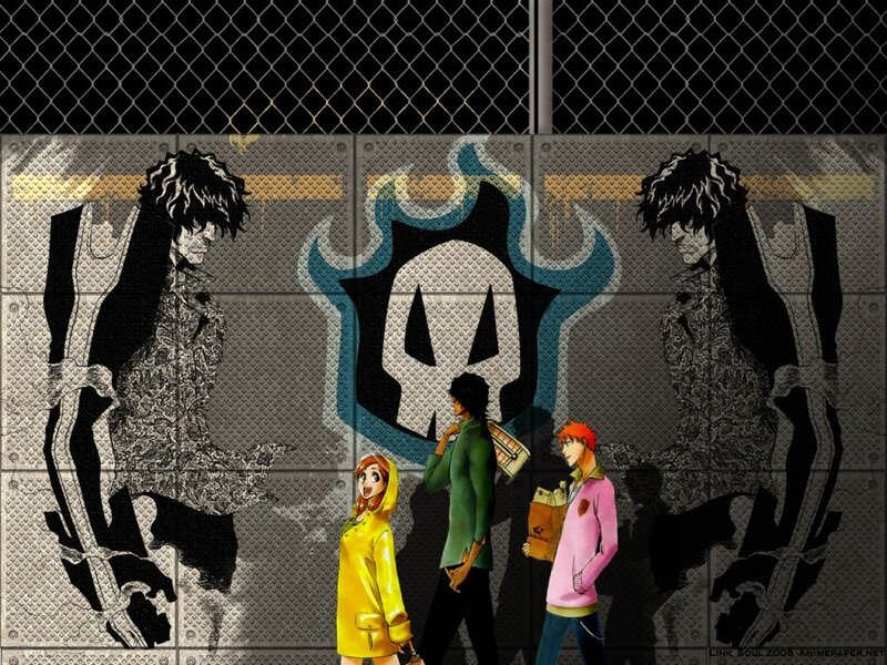 Characters in front of graffiti wall