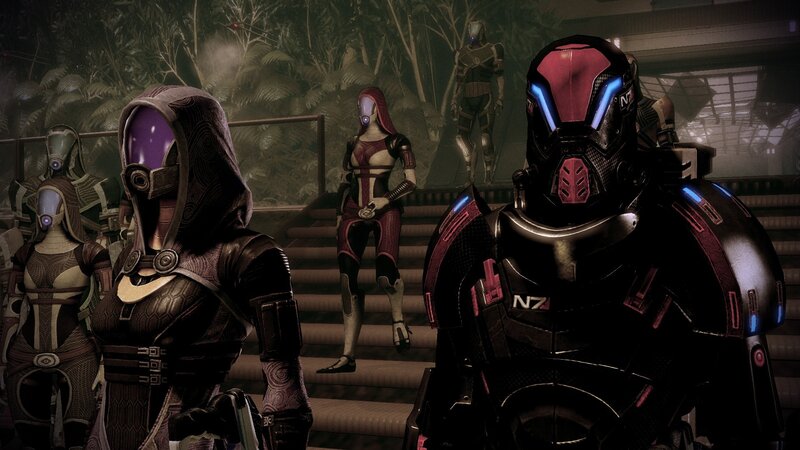 Characters in Futuristic Armor — Black, Dramatic, Night, 3d Render