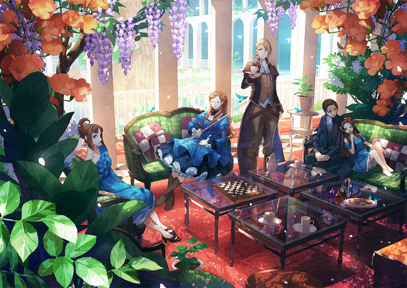 Characters in Garden Room