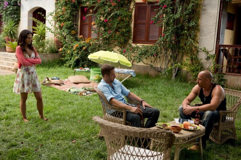Characters in garden scene