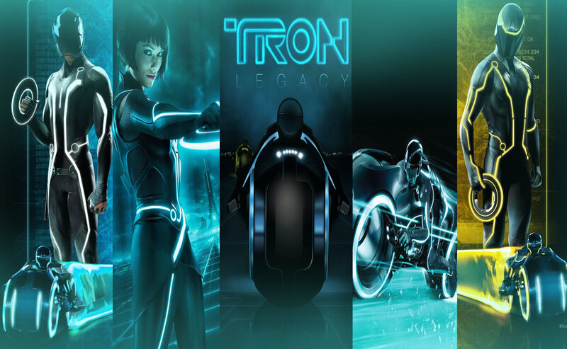 Characters in Glowing Suits