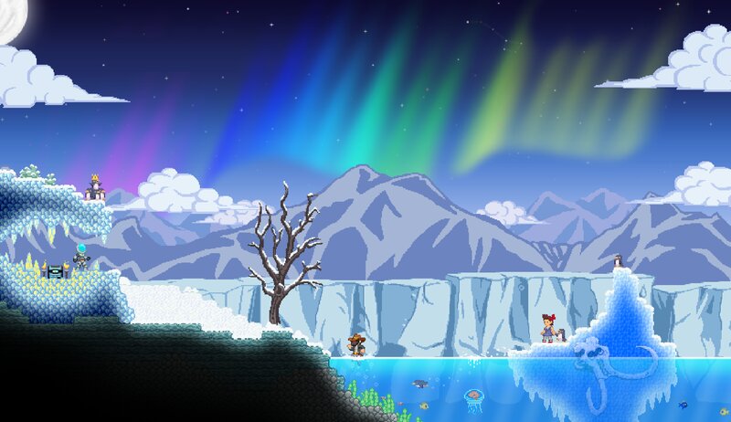 Characters in Icy Landscape