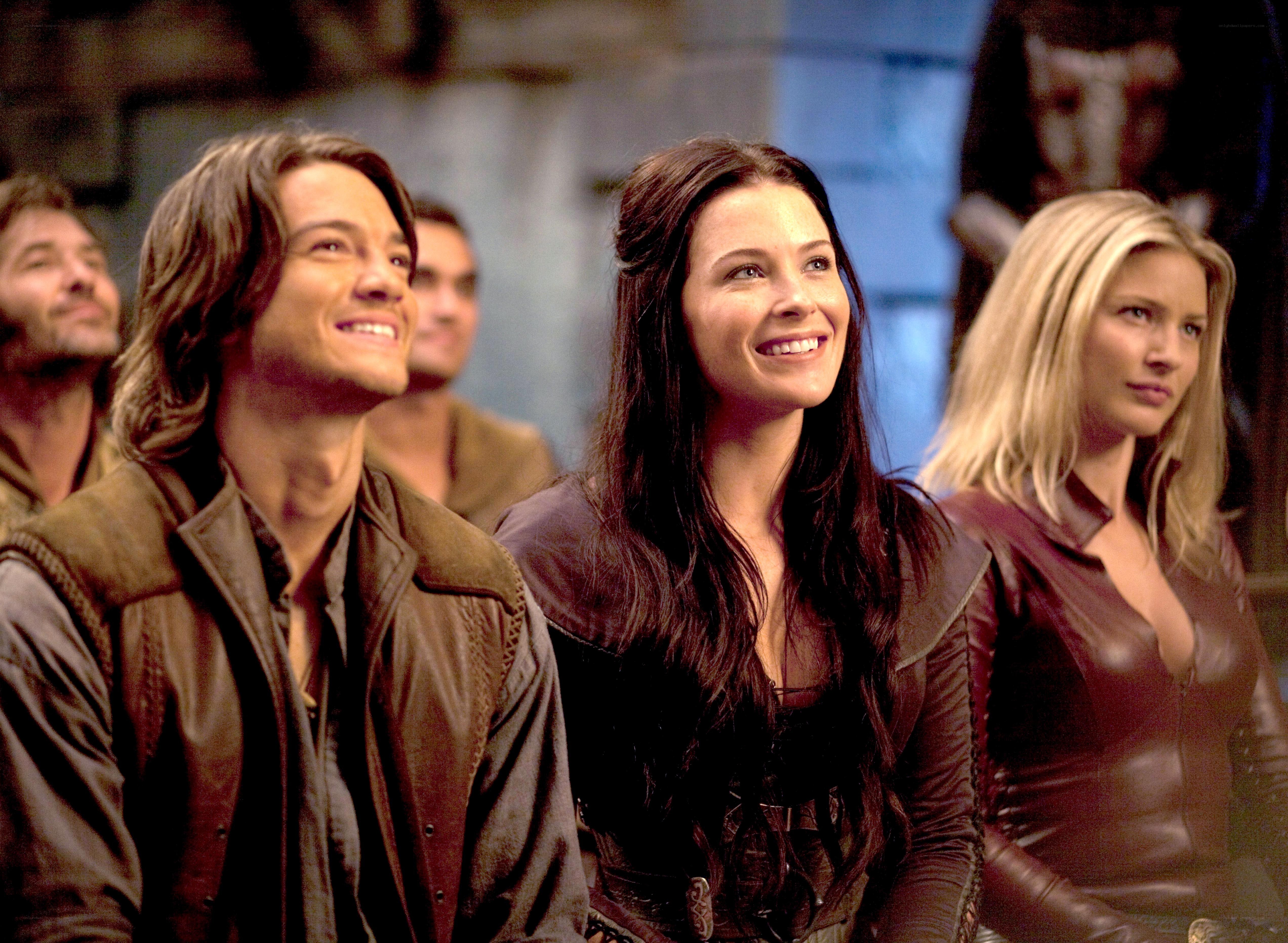 Characters in leather attire