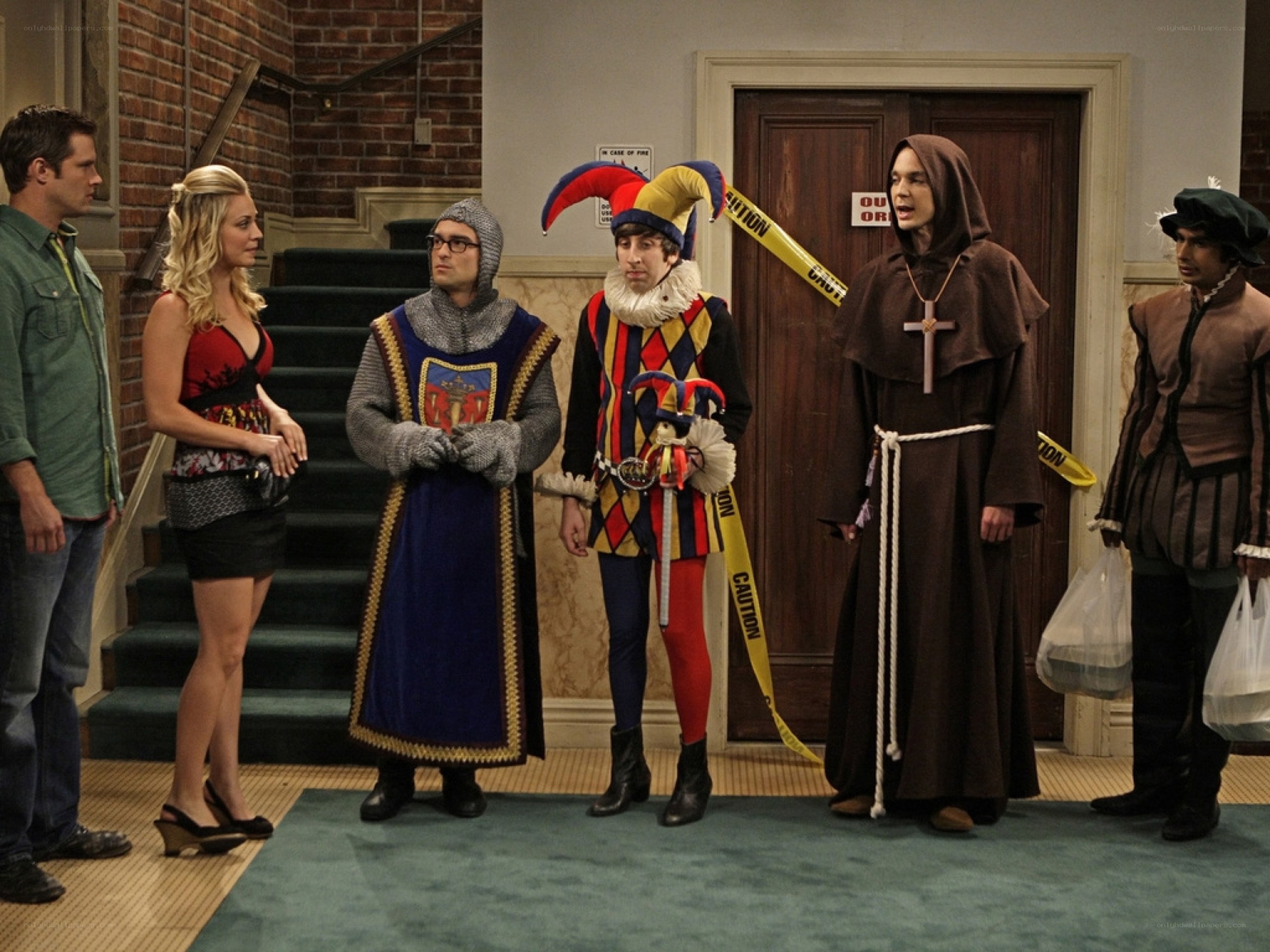 Characters in medieval costumes