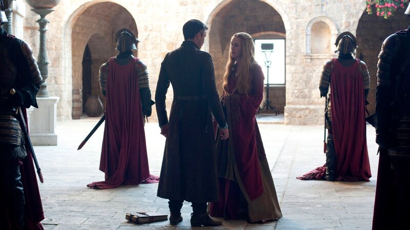 characters in medieval courtyard