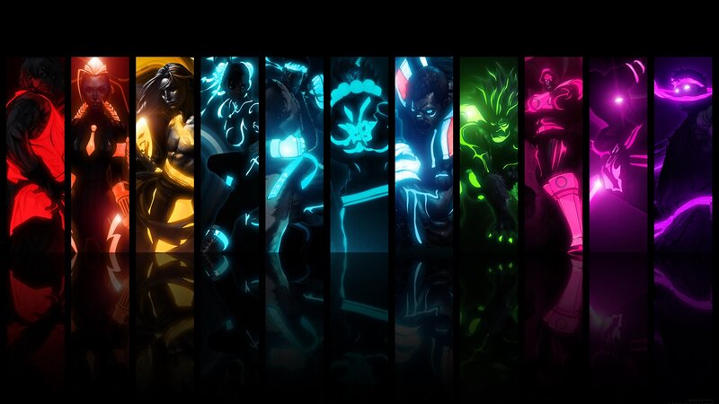 Characters in Neon Panels